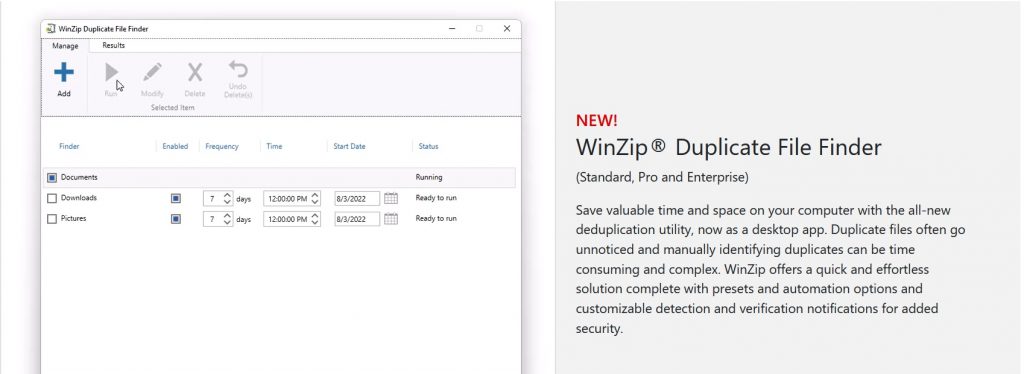 WinZip Duplicate File Finder